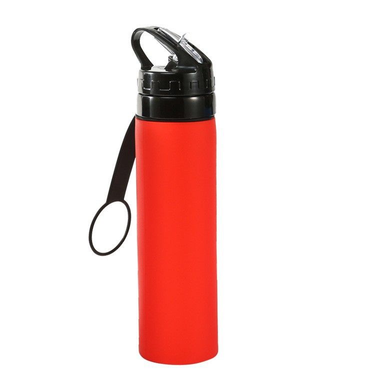 Collapsible Travel Water Bottle, BPA-Free, Red