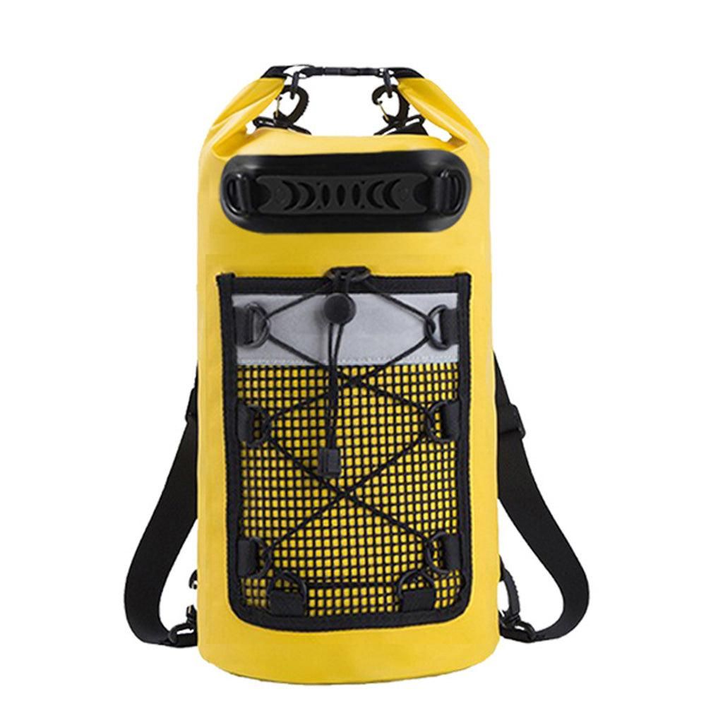 Roll-Top Backpack Dry Bag with Handle, L, Yellow