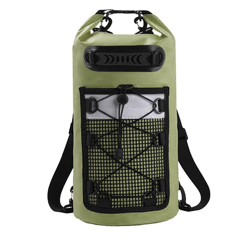 Roll-Top Backpack Dry Bag with Handle, S, Green