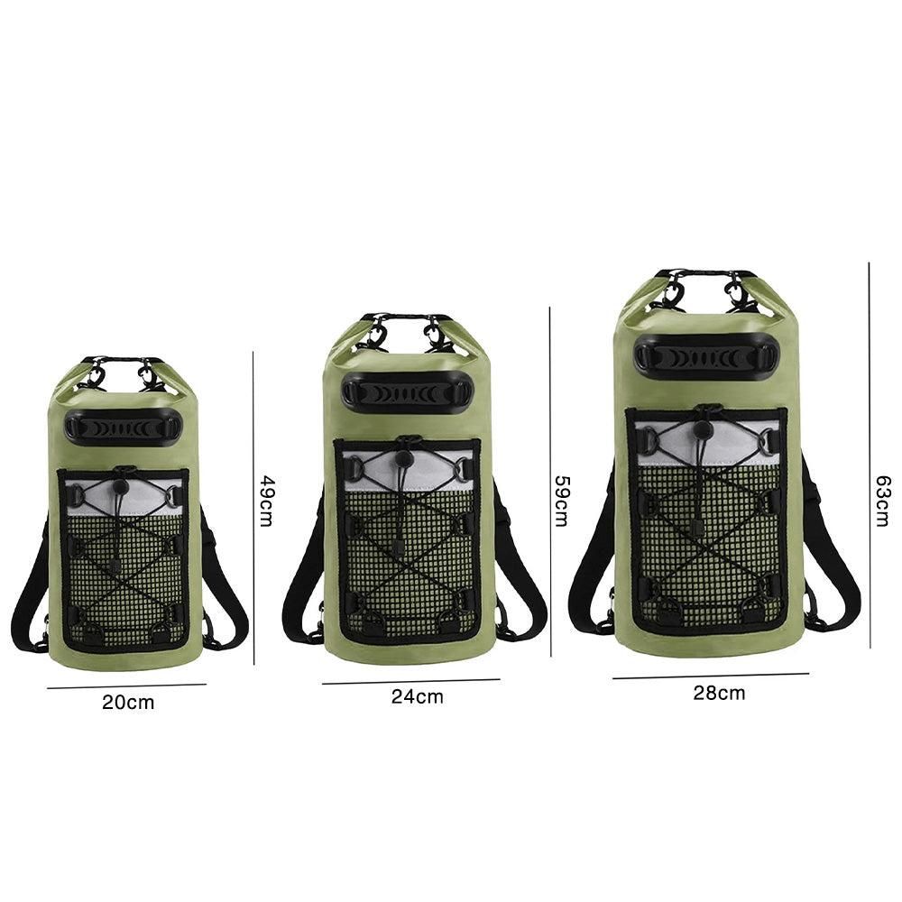 Roll-Top Backpack Dry Bag with Handle, M, Green