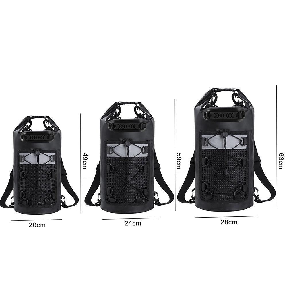 Roll-Top Backpack Dry Bag with Handle, M, Black