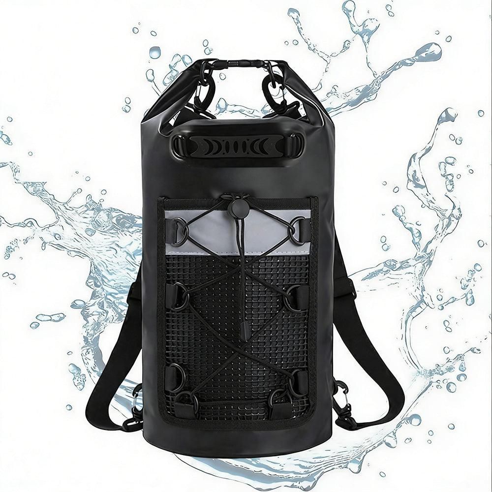 Roll-Top Backpack Dry Bag with Handle, L, Black
