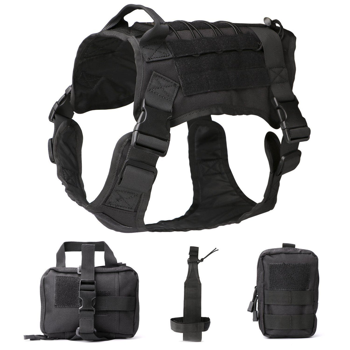 Tactical Dog Vest, 1000D Nylon, CP Camouflage L