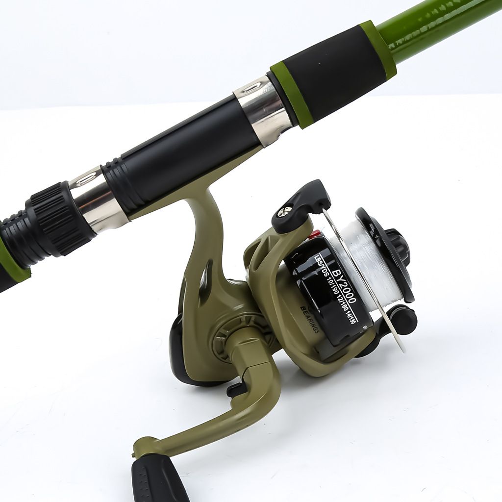Lure Fishing Rod & Reel Set, 1.8m, Green