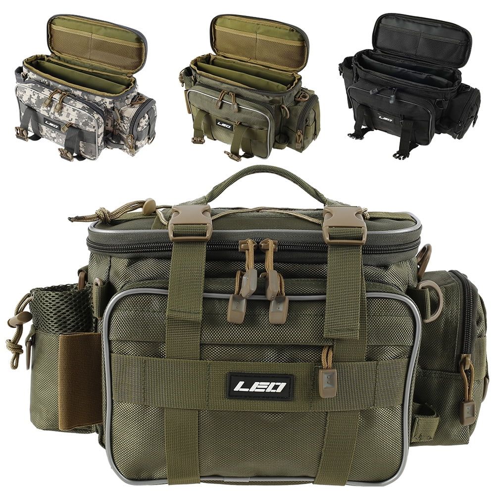 Fishing Tackle Backpack with Bait Box Storage