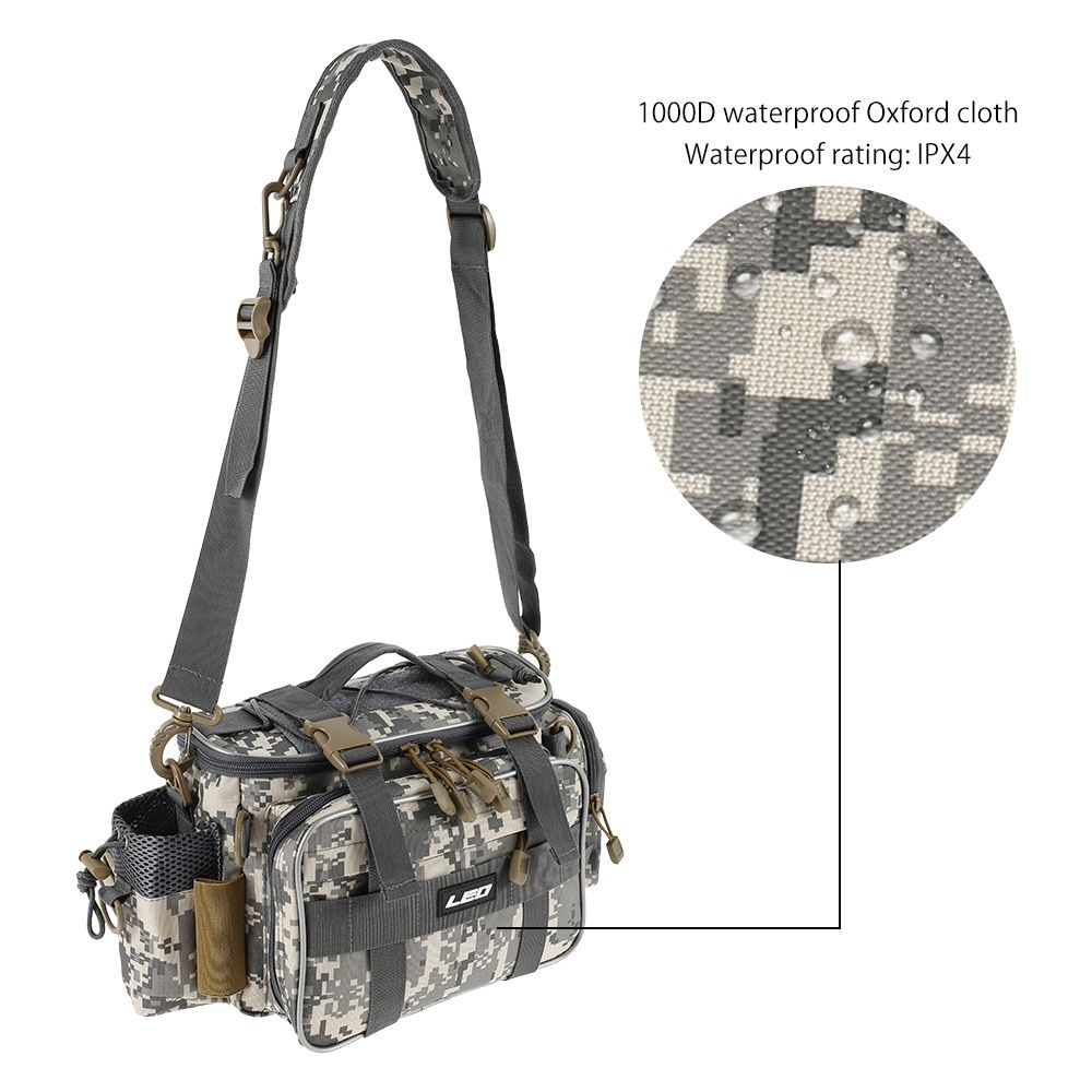 Fishing Tackle Backpack with Bait Box Storage