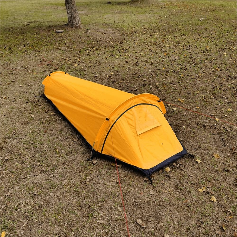 Single-Person Ultralight Backpacking Tent, Yellow