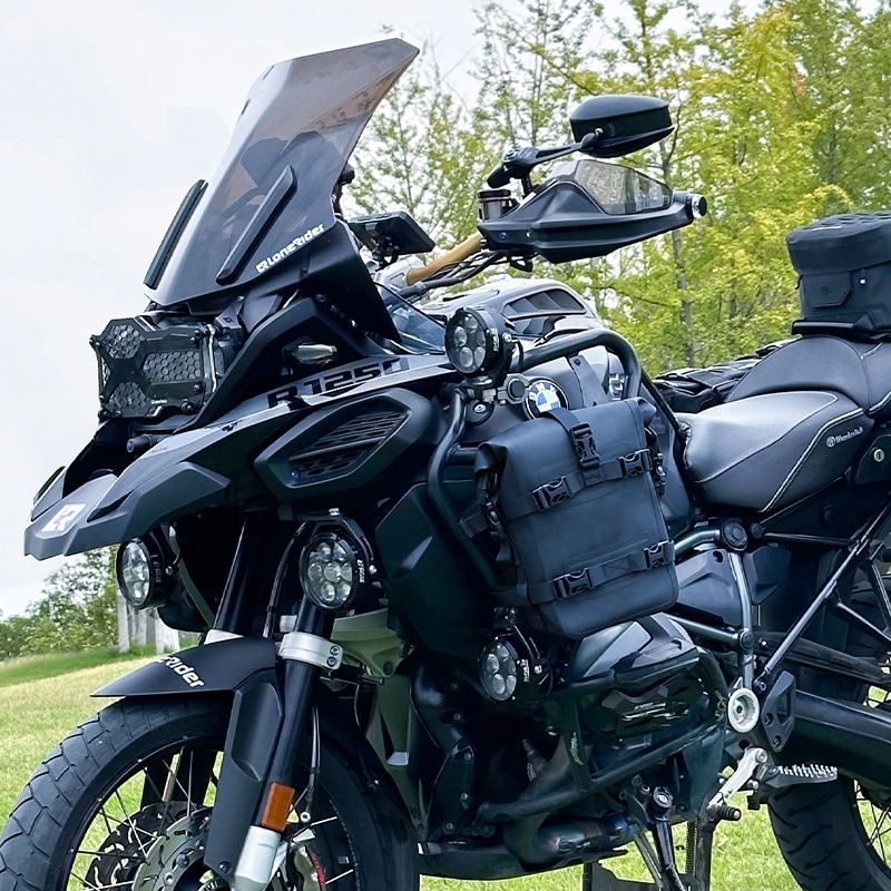 Waterproof Motorcycle Saddle Bag, 8L, Black