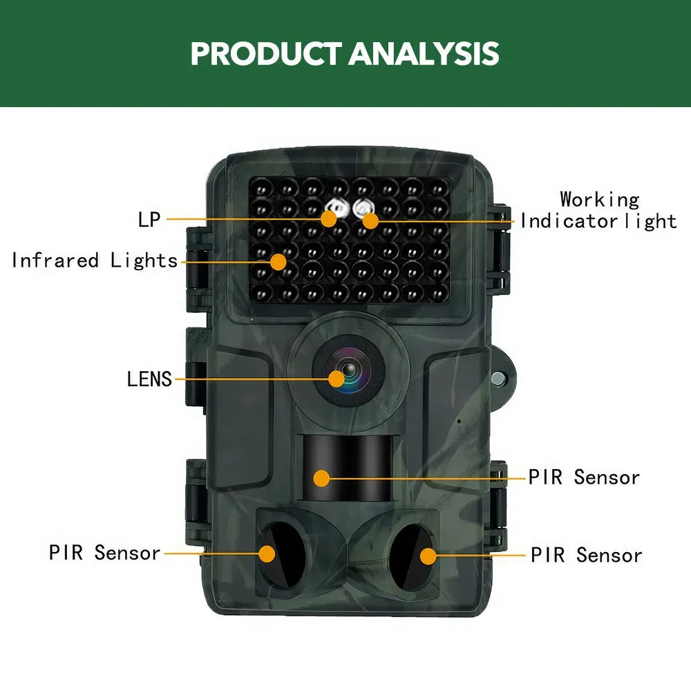 60MP 4K Trail Camera with WiFi & Night Vision