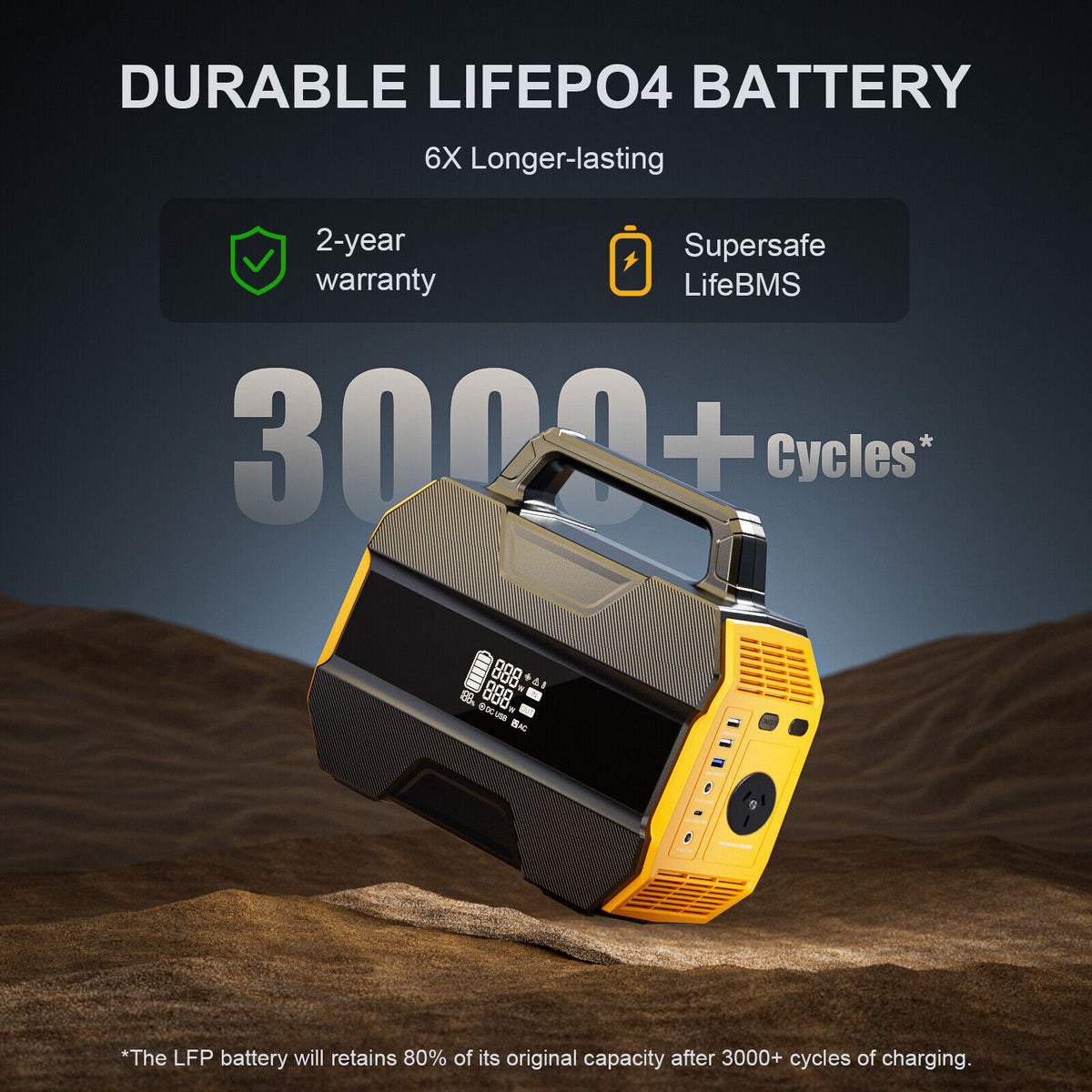 VTOMAN FlashSpeed 300 Portable Power Station, 230Wh LiFePO4, 300W AC