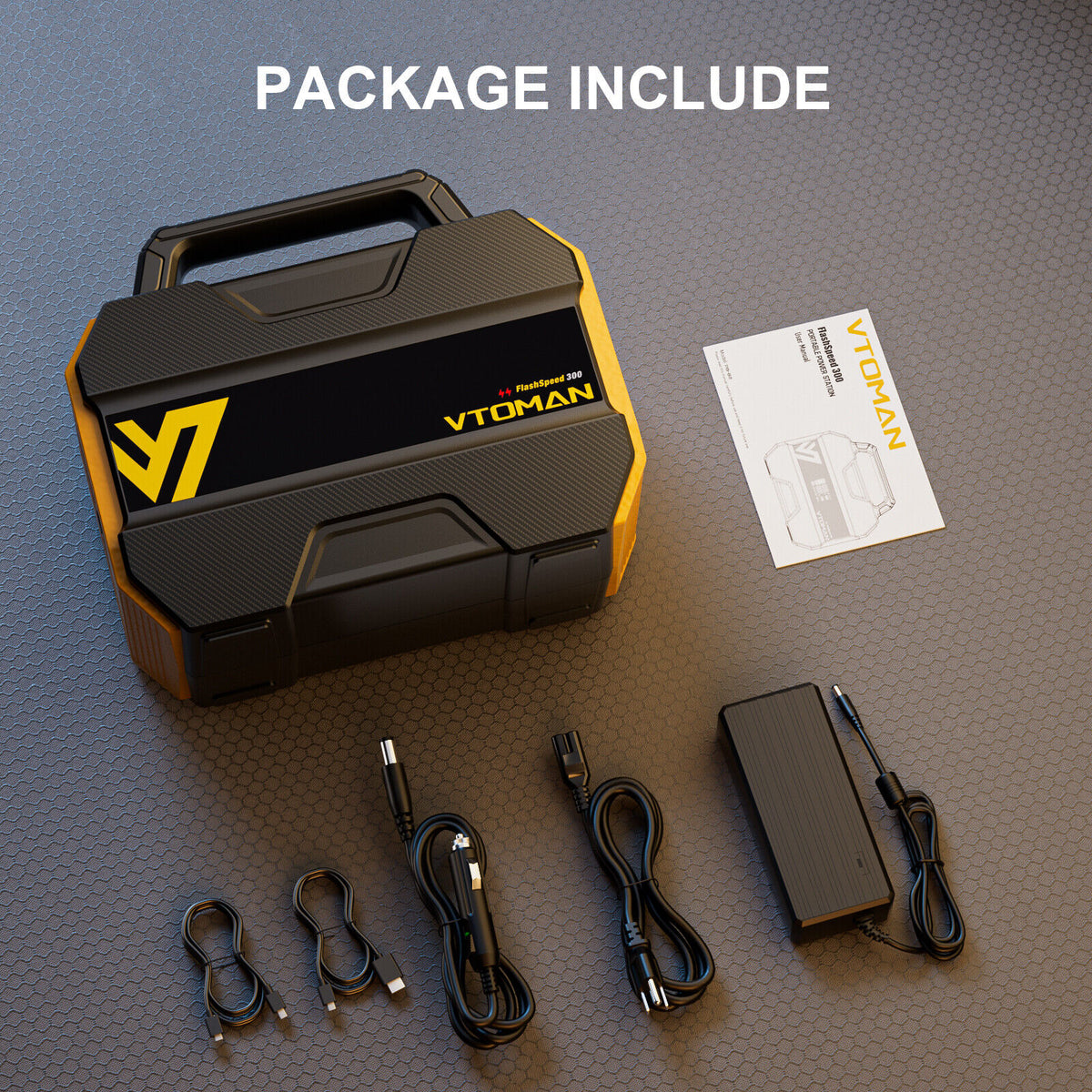 VTOMAN FlashSpeed 300 Portable Power Station, 230Wh LiFePO4, 300W AC
