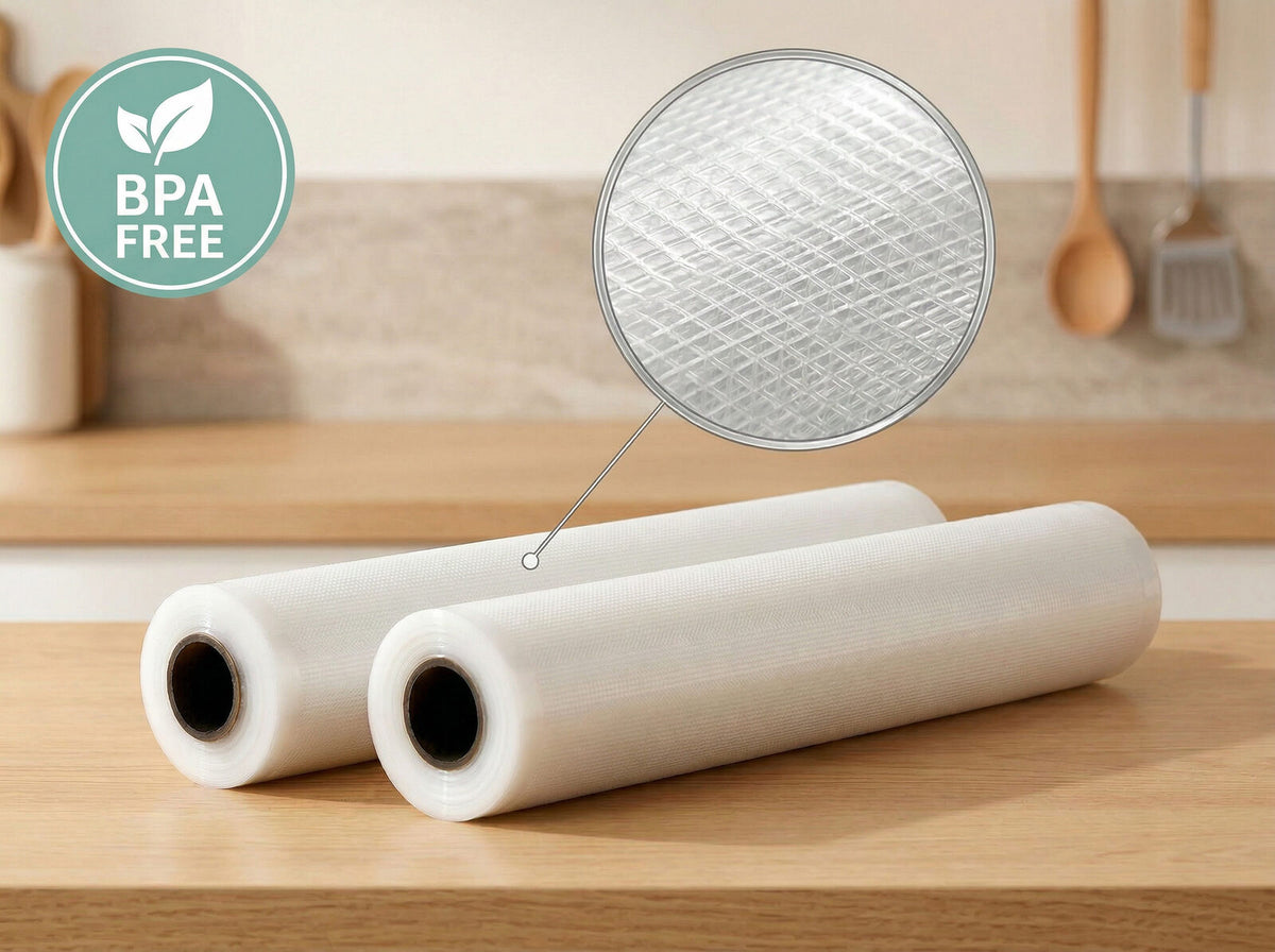 Vacuum Sealer Bag Rolls, BPA-Free, 2 Pack, 28cm x 6m