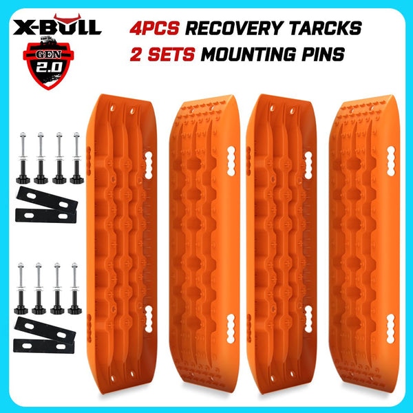 X-BULL Gen 2.0 Recovery Tracks, 2 Pairs with Mounting Pins, Orange
