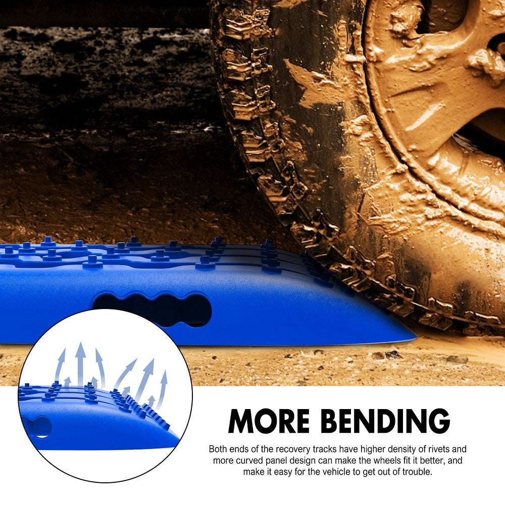 X-BULL Gen 2.0 Recovery Tracks, 2 Pairs with Mounting Pins, Blue