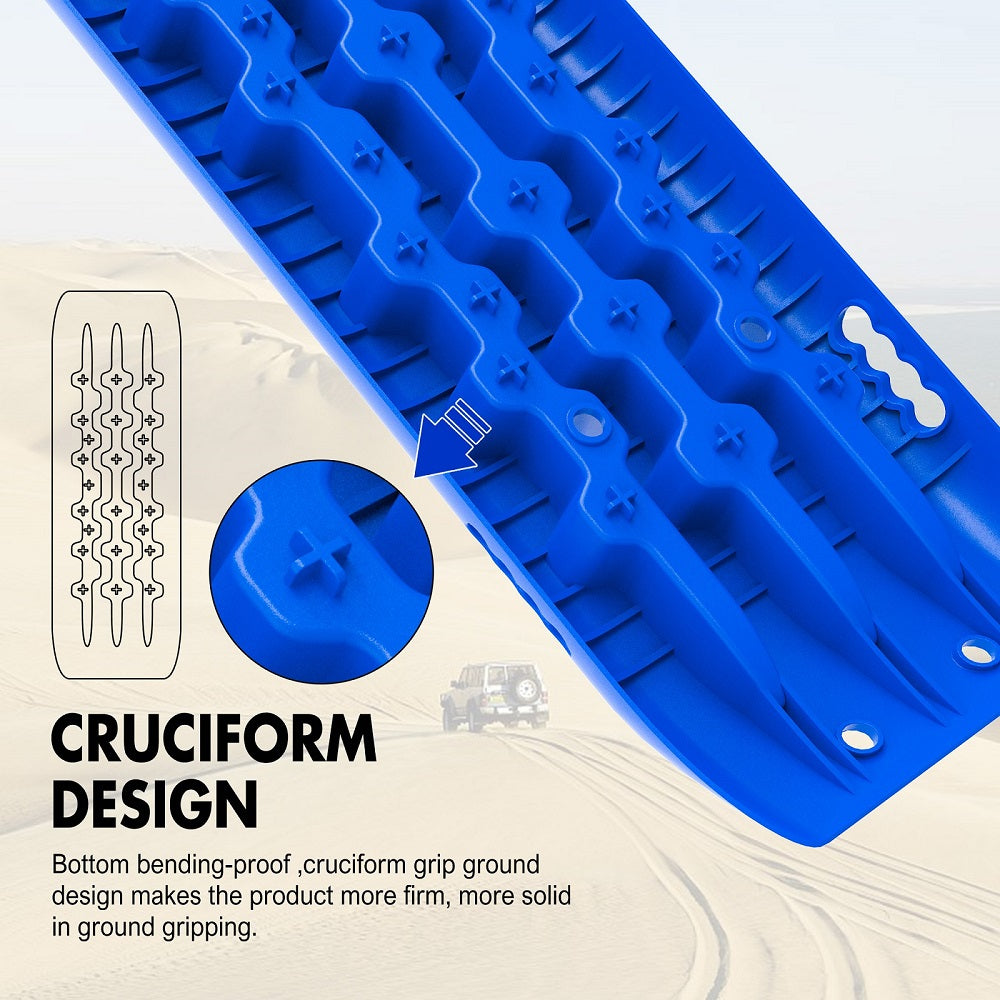 X-BULL Gen 2.0 Recovery Tracks, 2 Pairs with Mounting Pins, Blue