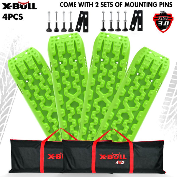 X-BULL Gen 3.0 Recovery Tracks, 2 Pairs with Mounting Pins, Green