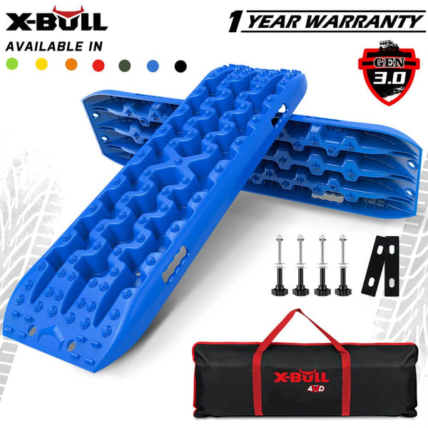 X-BULL Gen 3.0 Recovery Tracks Kit, 1 Pair with Carry Bag & Mounting Pins, Blue
