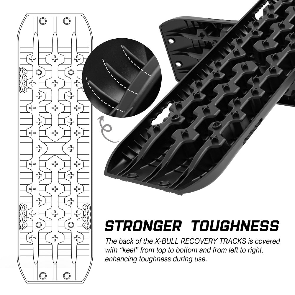 X-BULL Gen 3.0 Recovery Tracks, 2 Pairs, Black