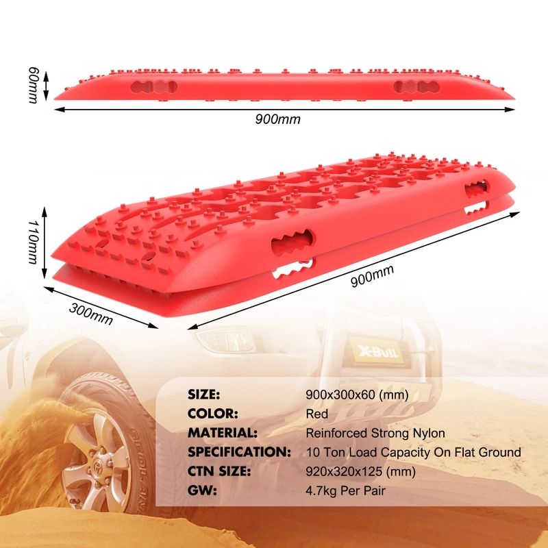 X-BULL Gen 2.0 Recovery Tracks, 2 Pairs, Red