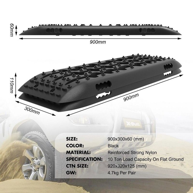 X-BULL Gen 2.0 Recovery Tracks, 1 Pair, Black