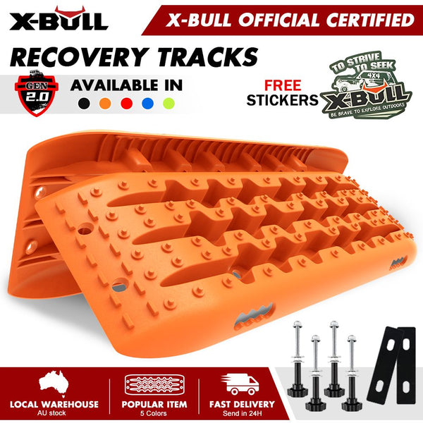 X-BULL Gen 2.0 Recovery Tracks, 1 Pair with Mounting Pins, Orange