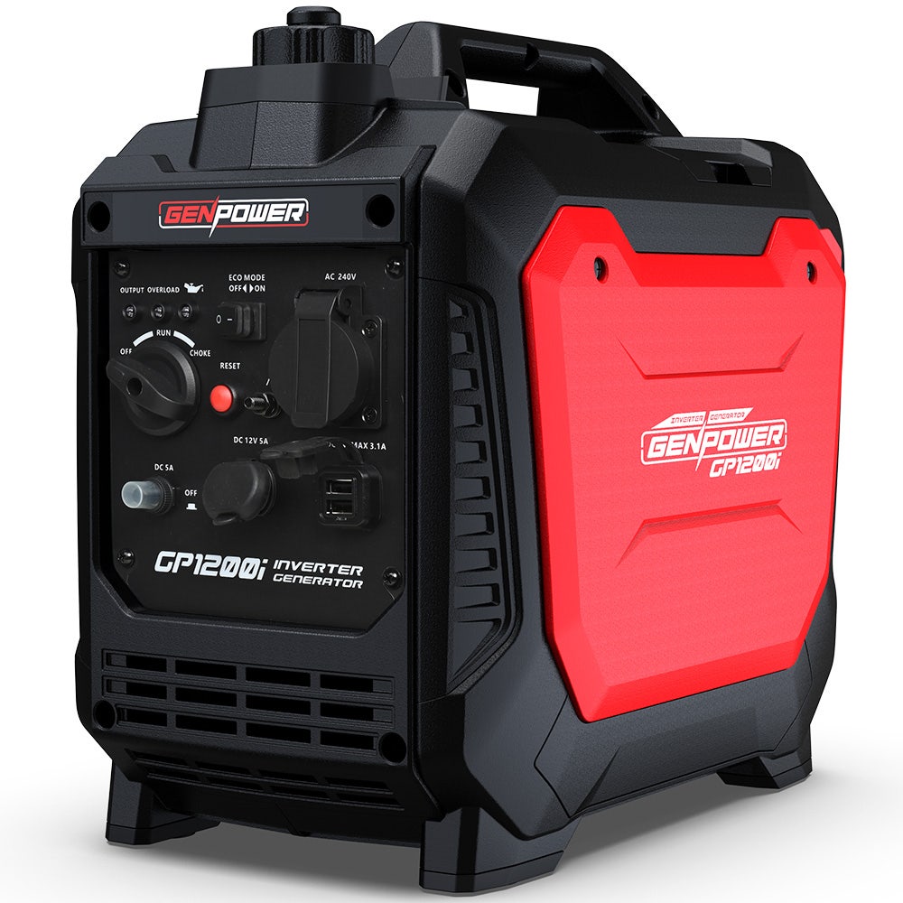 GENPOWER GP1200i Inverter Generator, 1.2kW Peak / 1.0kW Rated, Petrol