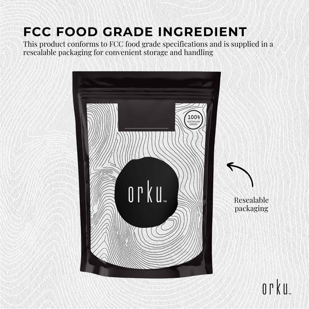 Orku Potassium Bicarbonate, Food Grade FCC, 2kg