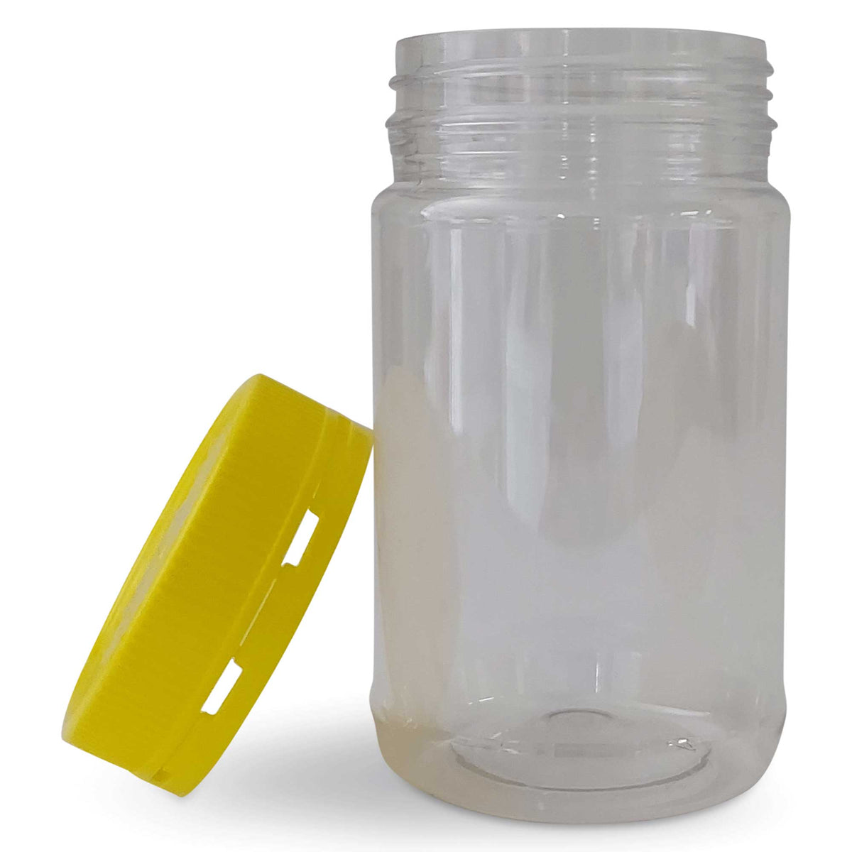 Plastic Honey Jars with Lids, Round, 500g, 10 Pack