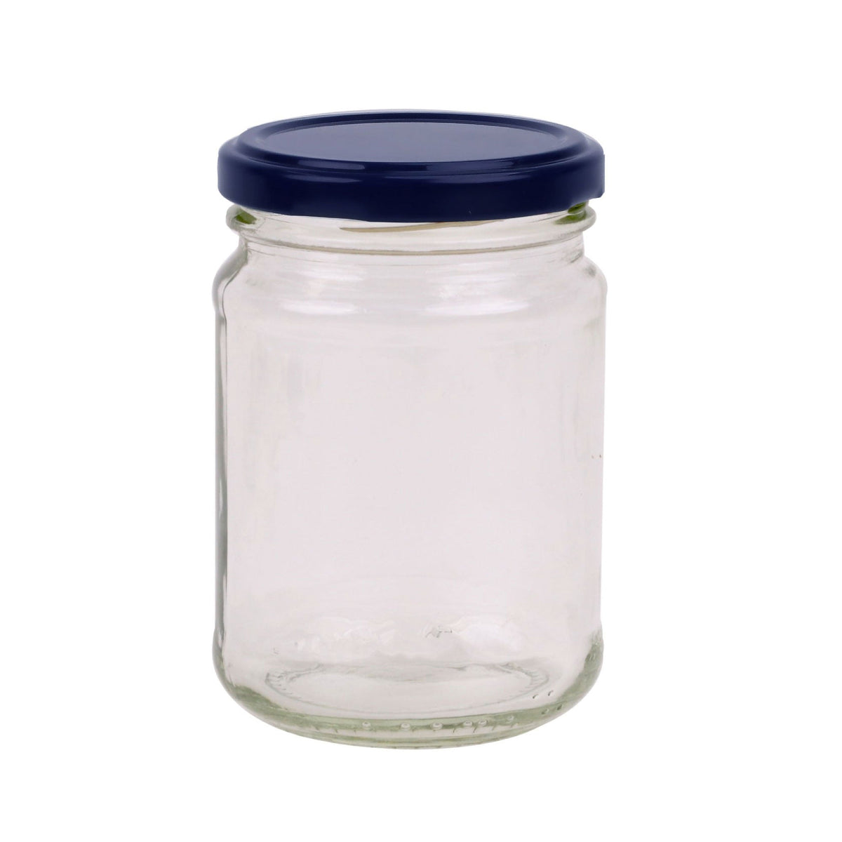 Flint Glass Jars with Twist Lids, Round, 250ml, 28 Pack