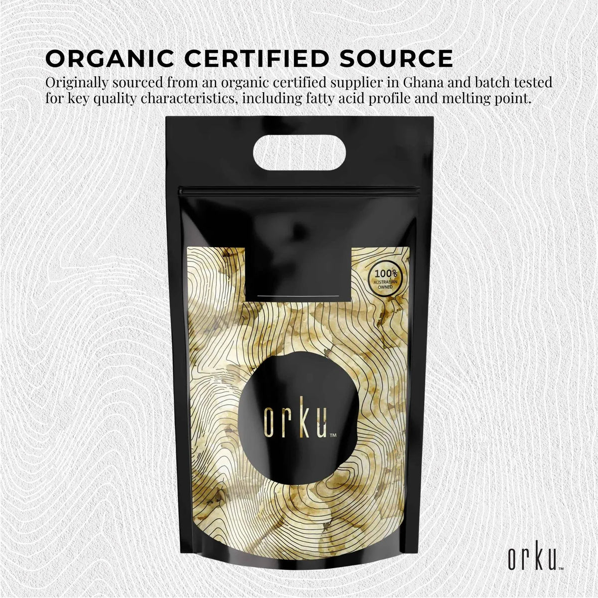 Orku Organic Unrefined Shea Butter, Raw Chunks, 5kg Bag