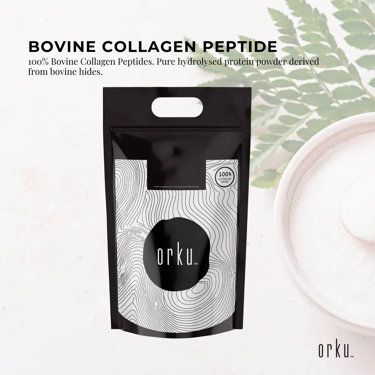 Orku Bovine Collagen Peptides, Unflavoured, 10kg