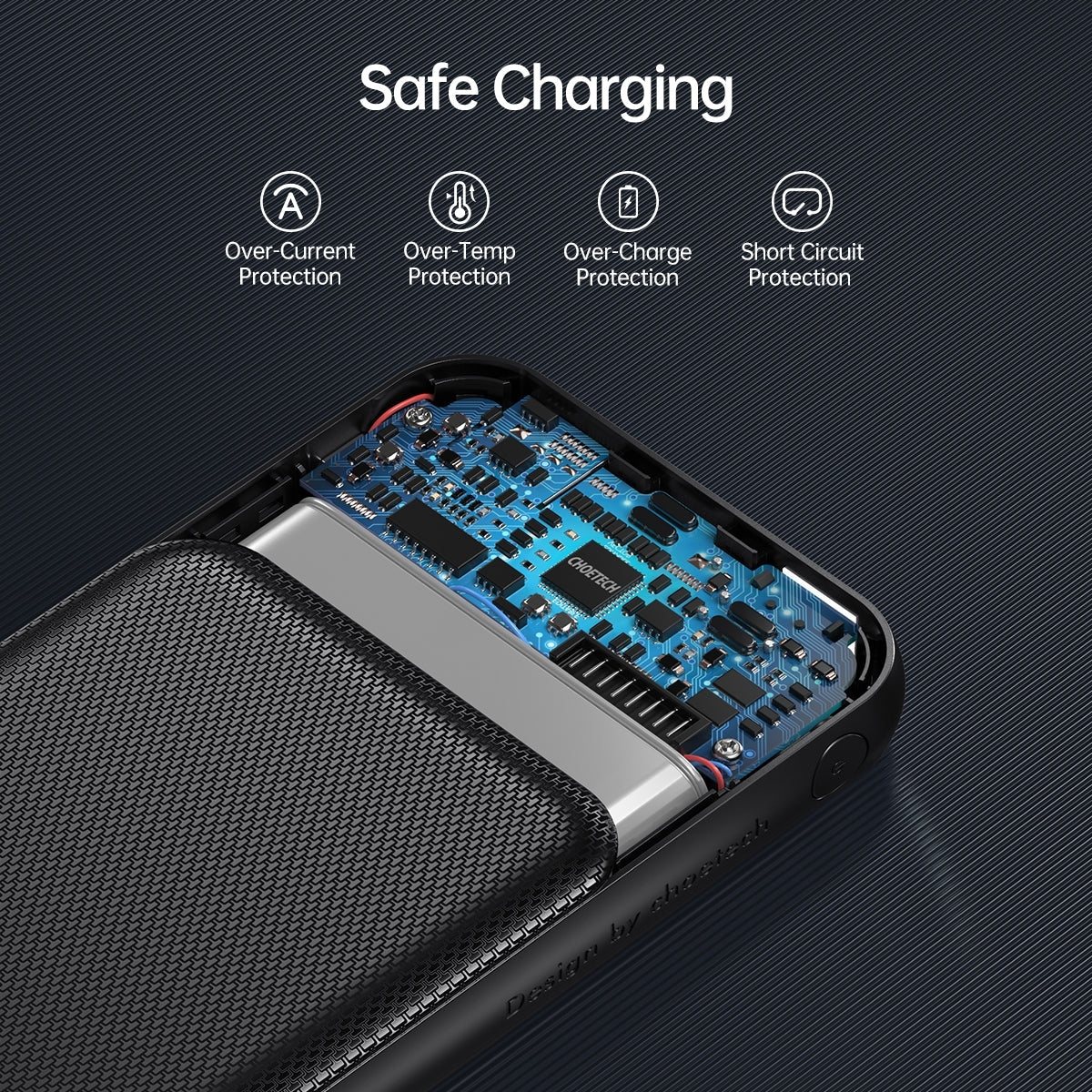 CHOETECH B627 10000mAh Power Bank, 18W USB-C PD & QC 3.0