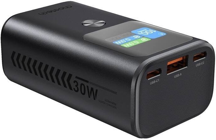 Choetech 10000mAh Power Bank, 30W PD, 3 Ports & TFT Display