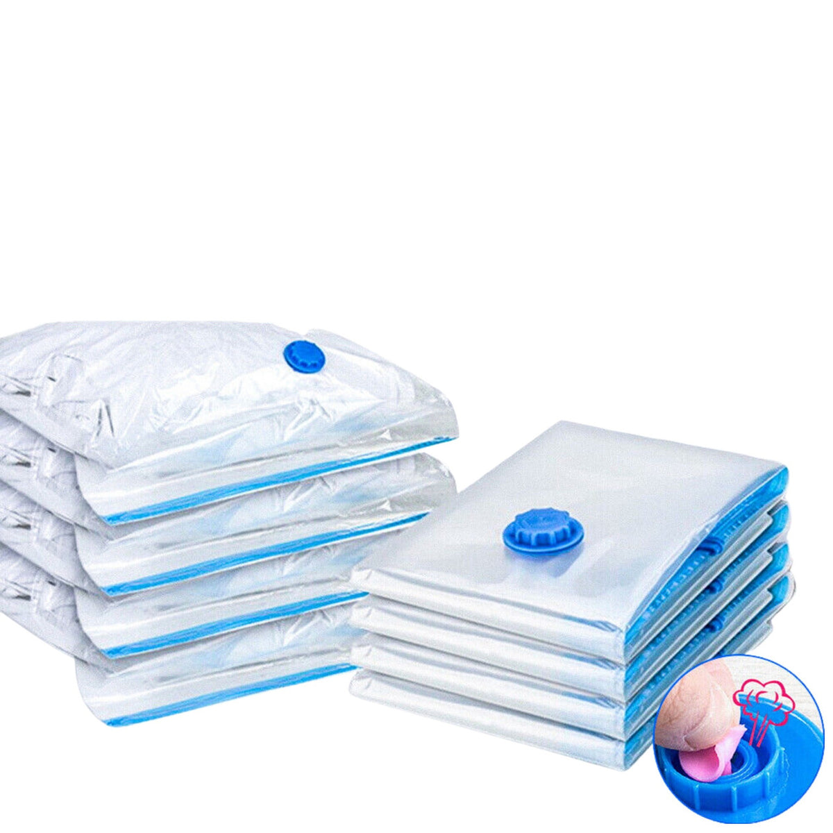 Space Saver Vacuum Storage Bags, 9 Pack, with Adaptor for Dyson Vacuums