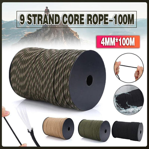 100m 9-Core Paracord Rope - Khaki