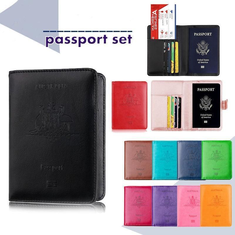 RFID Blocking Passport Holder, Slim Travel Wallet, Blue