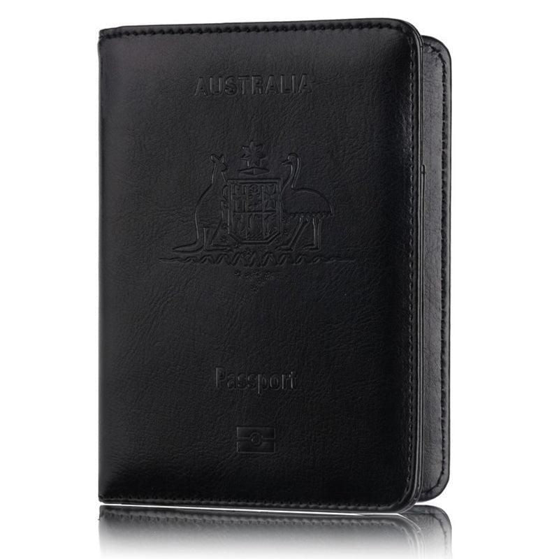 RFID Blocking Passport Holder, Slim Travel Wallet, Blue