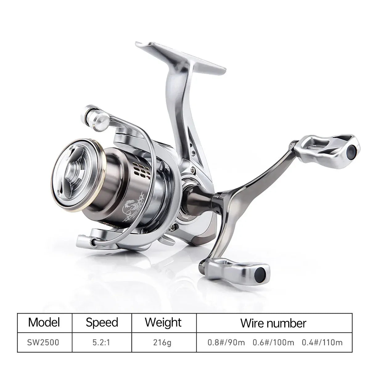 Double Handle Spinning Fishing Reel, SW3000S