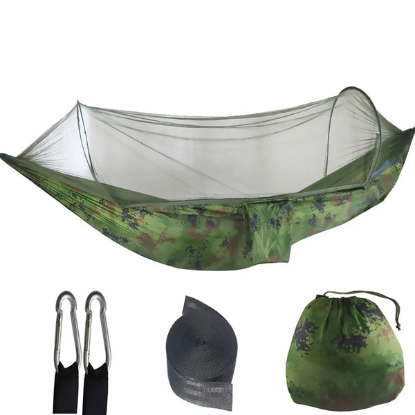 Double Camping Hammock with Mosquito Net, Camouflage