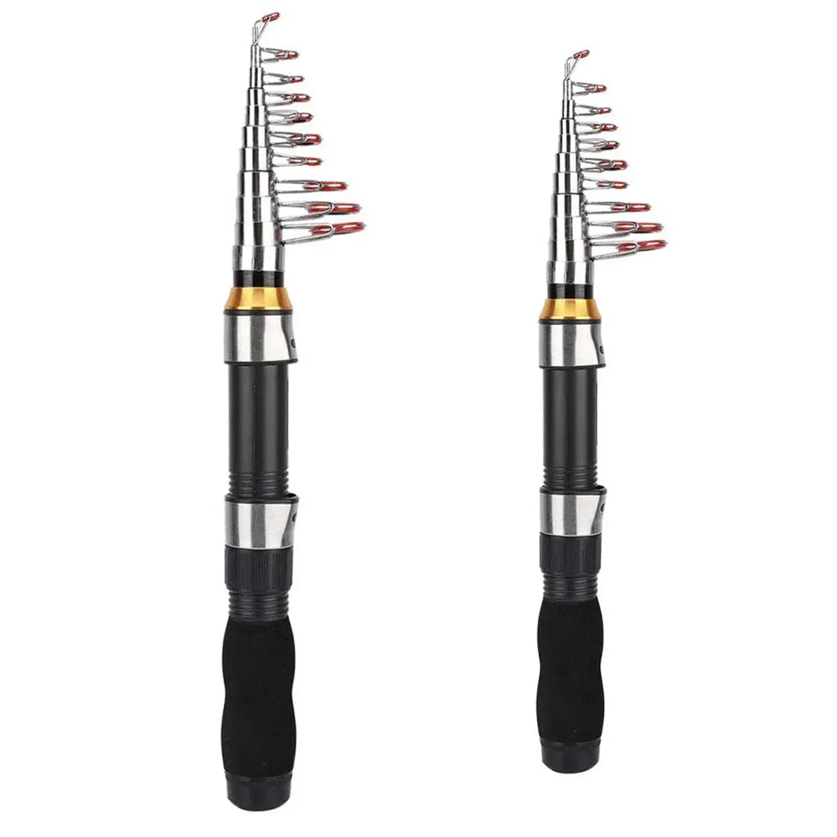 Portable Mini Travel Fishing Rod, Black