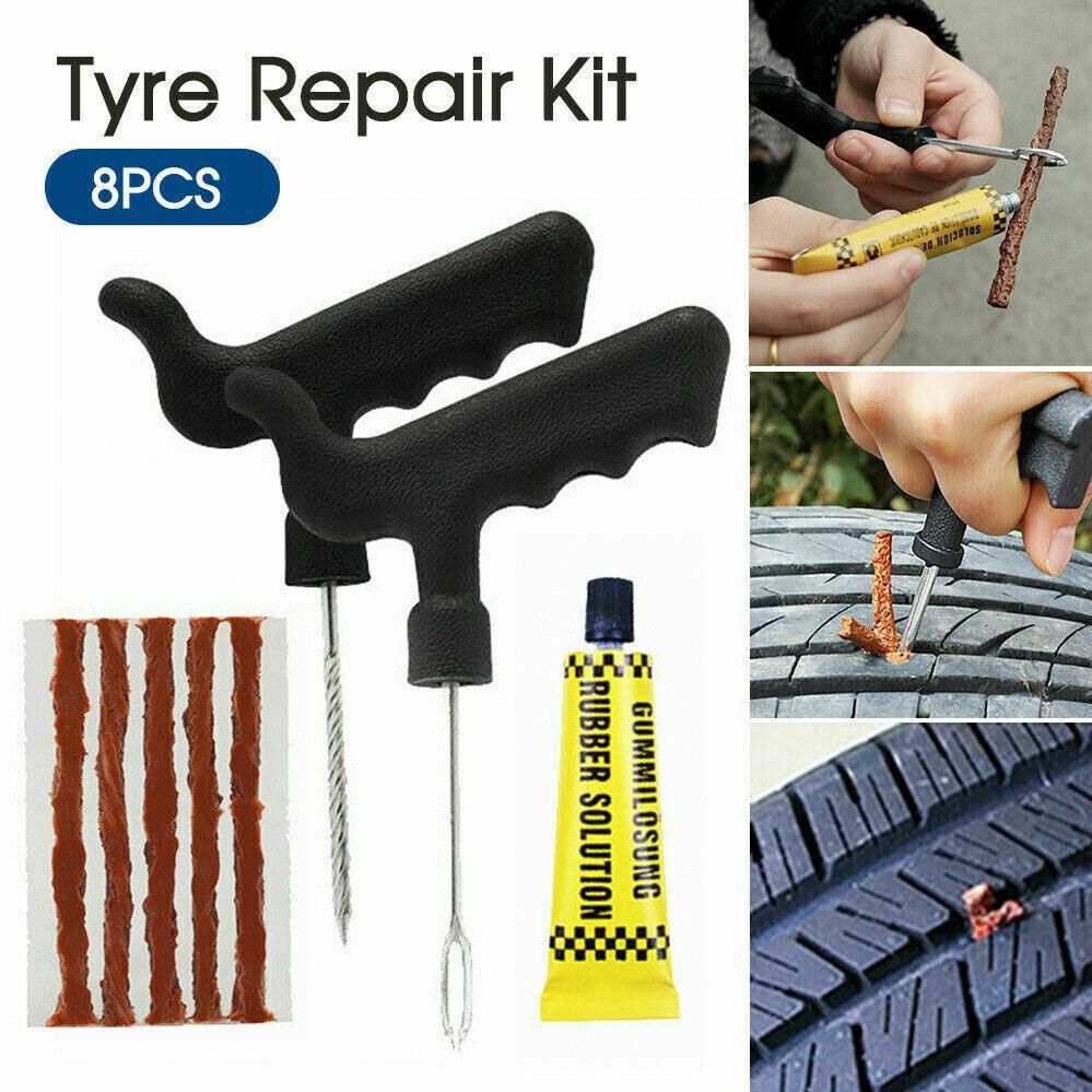 Tubeless Tyre Puncture Repair Kit, 8 Piece
