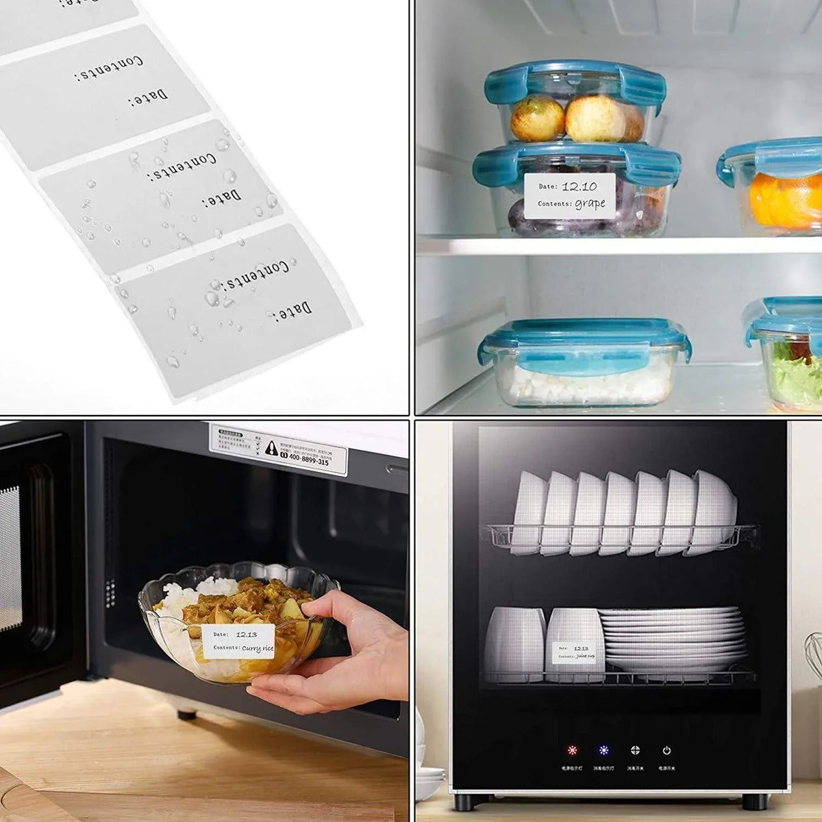 Freezer & Pantry Date Labels, Removable, 2.5 x 5cm, 500 Roll