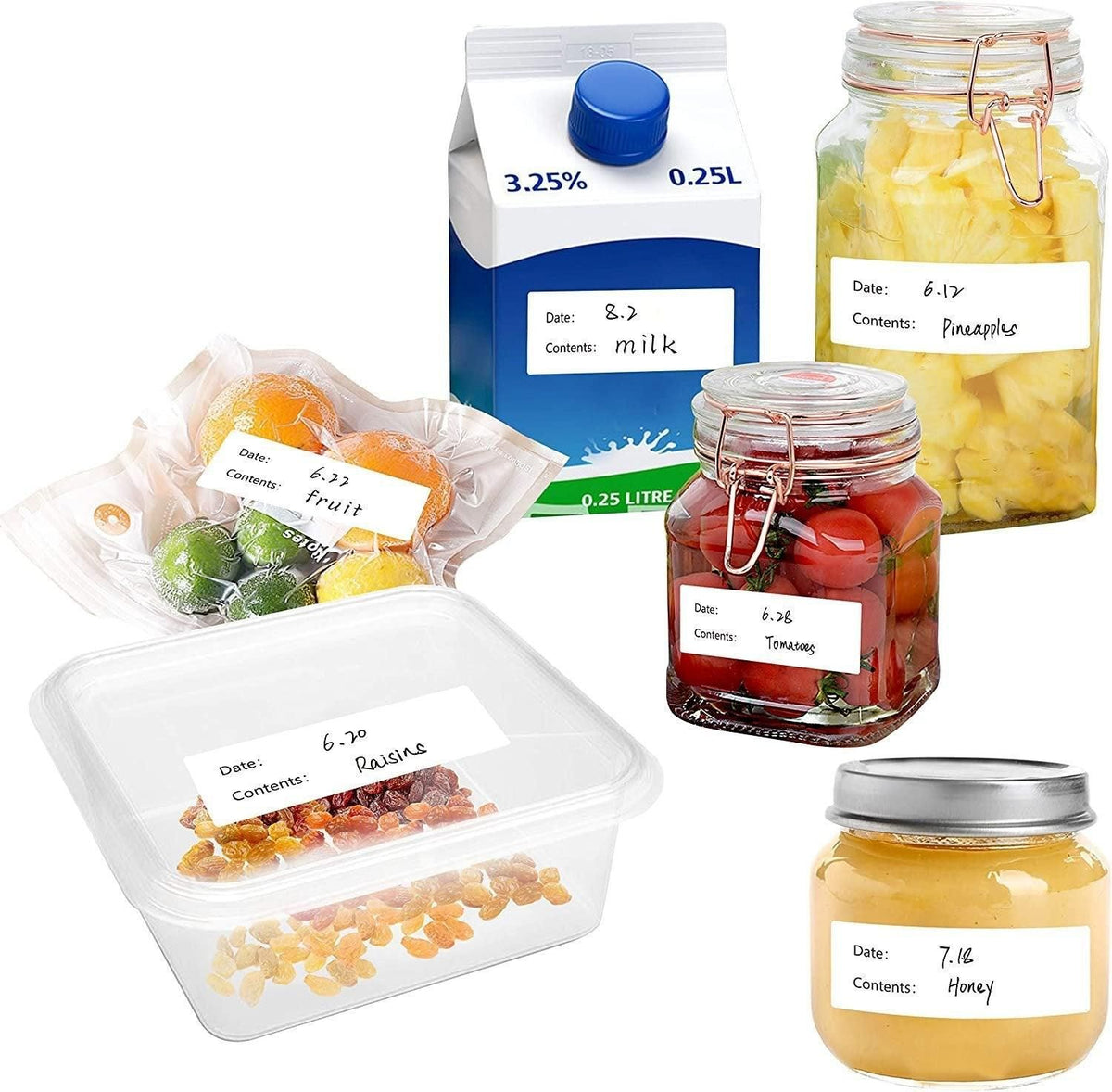 Freezer & Pantry Date Labels, Removable, 2.5 x 5cm, 500 Roll