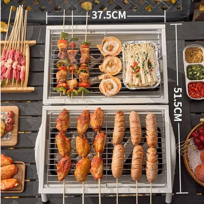 Grillz Portable Charcoal BBQ Grill and Smoker, Black