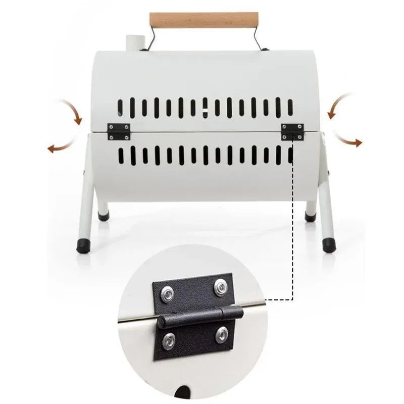 Grillz Portable Charcoal BBQ Grill and Smoker, Black