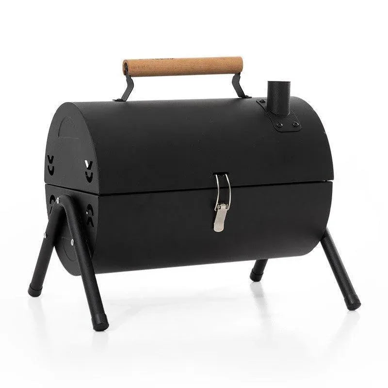 Grillz Portable Charcoal BBQ Grill and Smoker, Black
