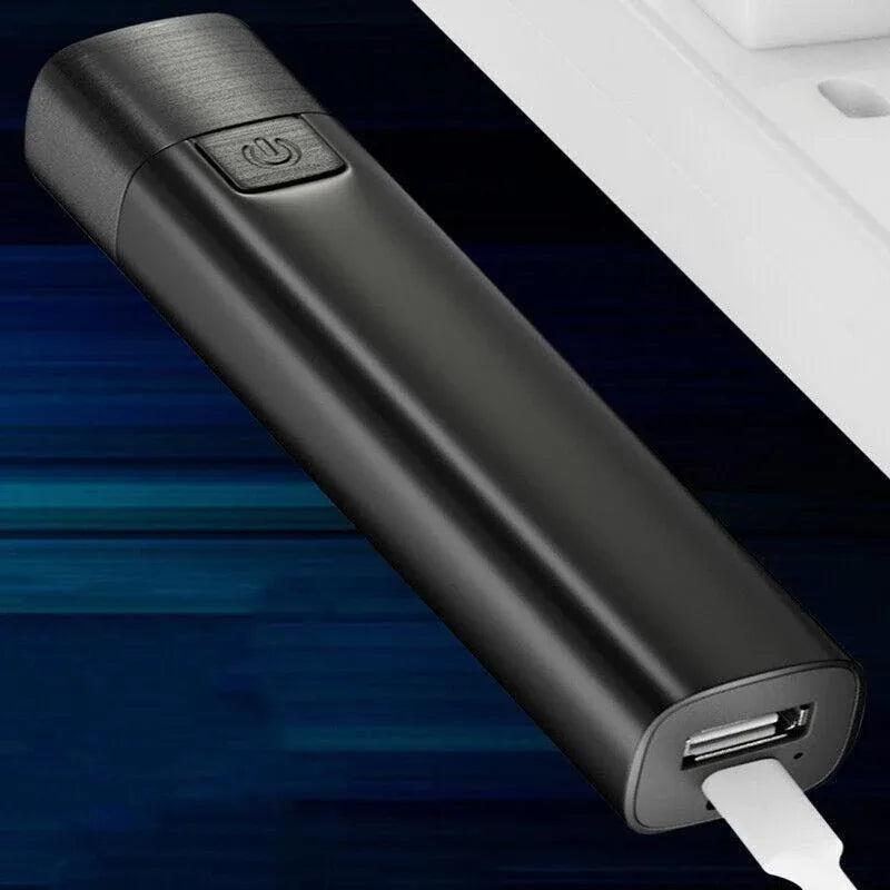 Mini LED USB Rechargeable Torch with Power Bank Function, 350 Lumens, White