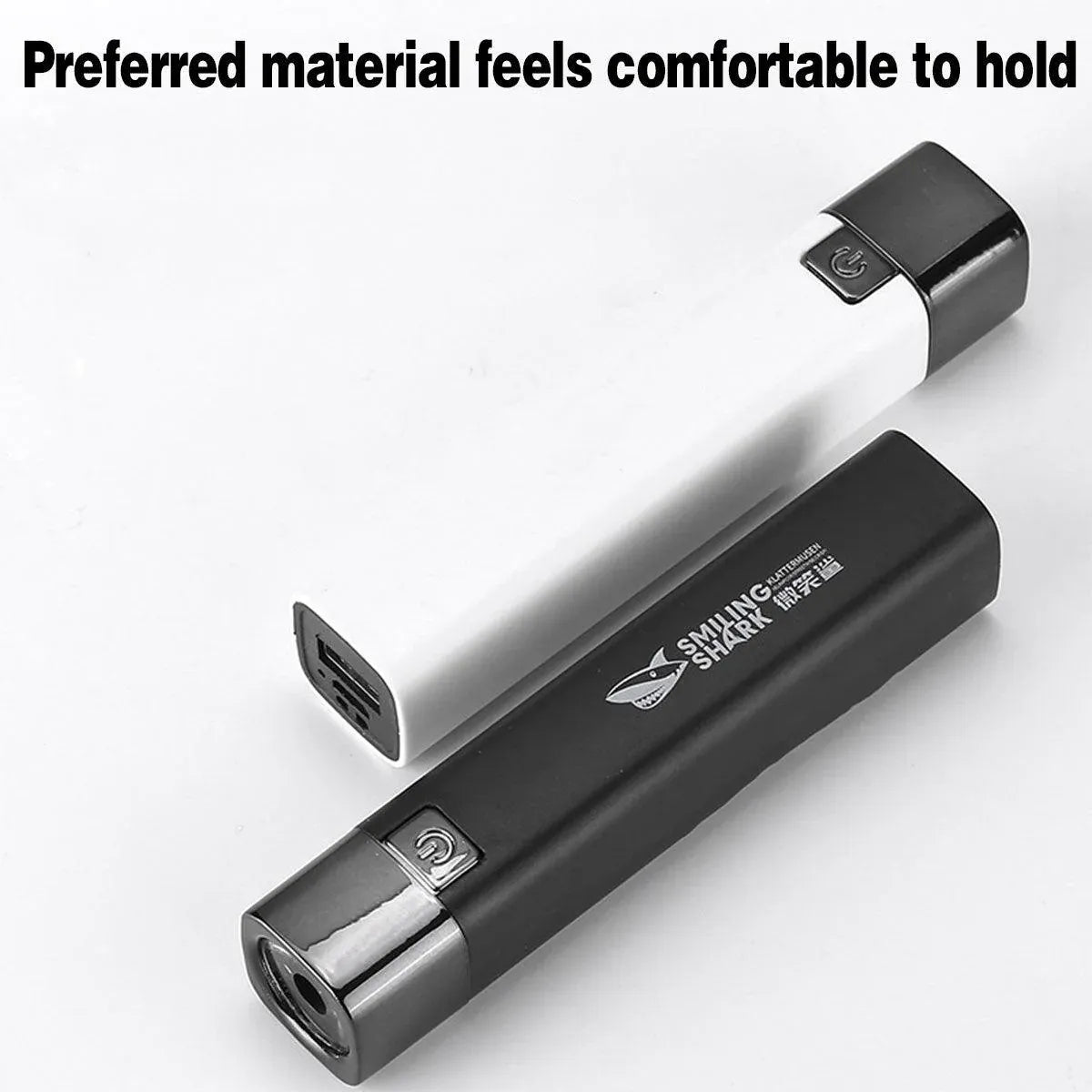 Mini LED USB Rechargeable Torch with Power Bank Function, 350 Lumens, White