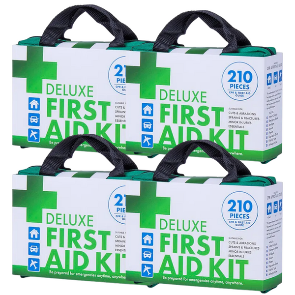 4 Pack 210 Piece Emergency First Aid Kits