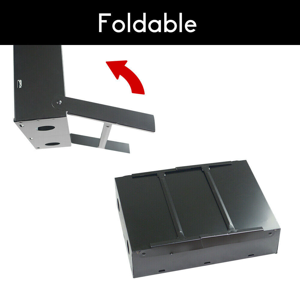 Foldable Hibachi Charcoal BBQ Grill, Flat-Pack, Black